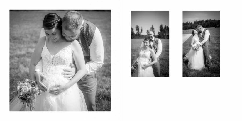 Emotionale Landhochzeit von Resi und Schaubi mit Brautzug aus Traktoren und LKWs – festgehalten von Hochzeitsfotograf SchwarzWeissOnline im Taunus